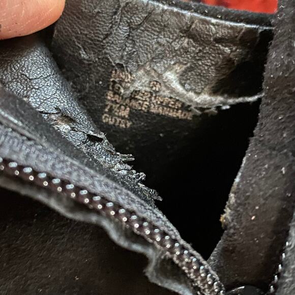 INC Gutsy Women's 7.5M Black Suede Ankle Booties Side Zip High Heels Shoes - Picture 7 of 7